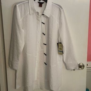 White Multiples Tunic Size XL